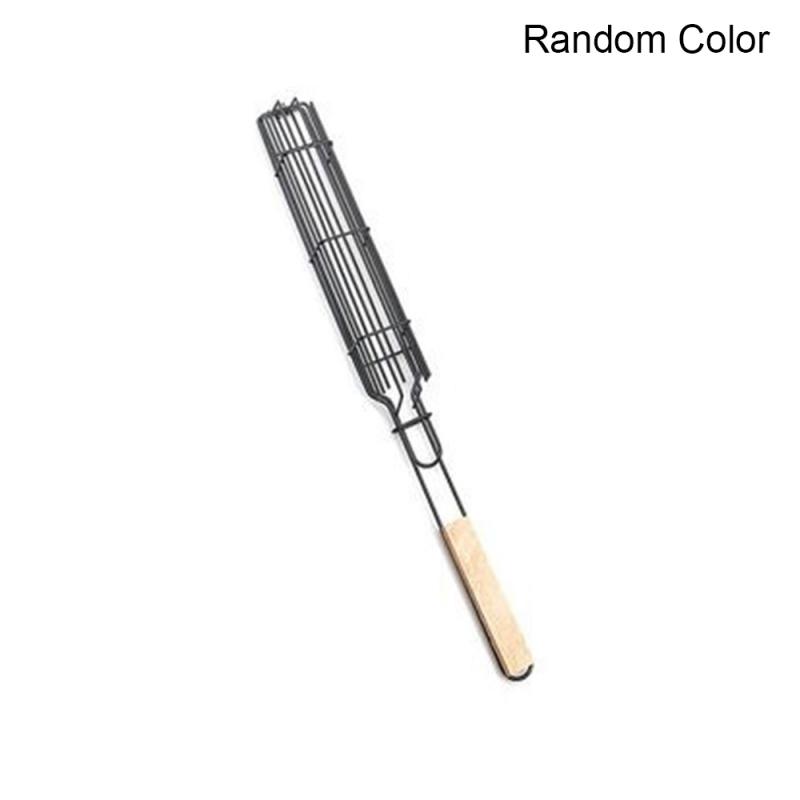 

Открытая деревянная ручка для барбекю, клетка для кемпинга, мяса и овощей, сетка для барбекю, стойка для пикника, инструменты для барбекю