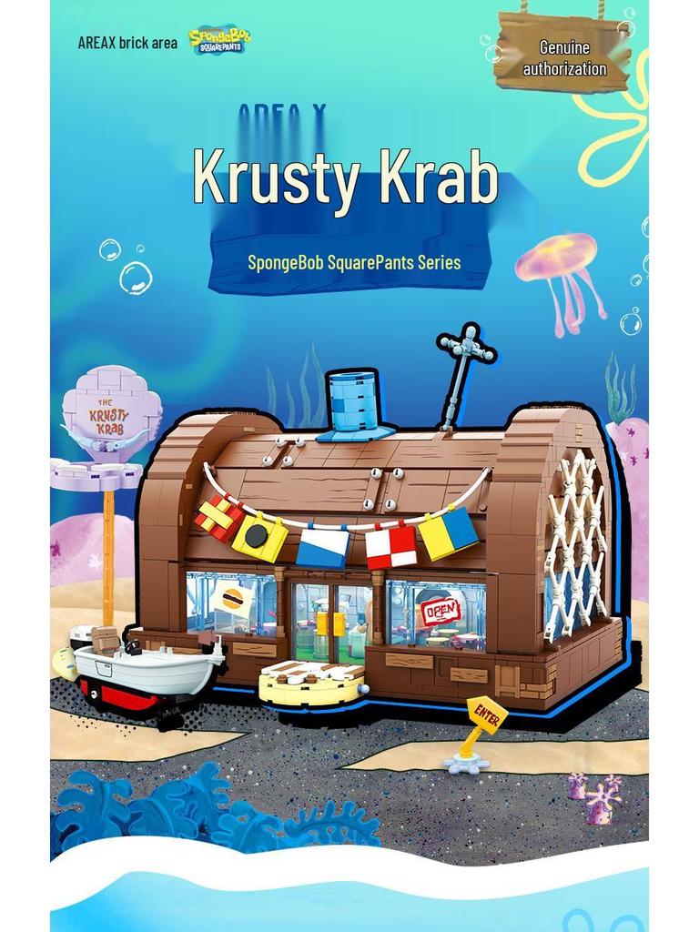 SpongeBob Krusty Krab Building Blocks Kit - Compatible with Lego