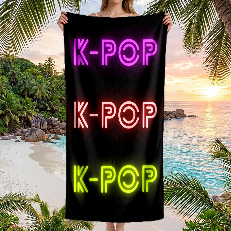 Kpop Fashion Beach Towel: Ideal for Summer Adventures Soft, absorbent and quick drying suitable for swimming and bathing
