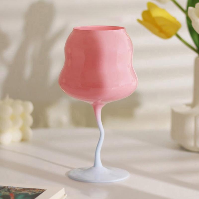 Vintage Color Wine Glass Cup Kitchen Restaurant Party Goblet Large Capacity Home Decor Champagne Whiskey Cup Drinkware
