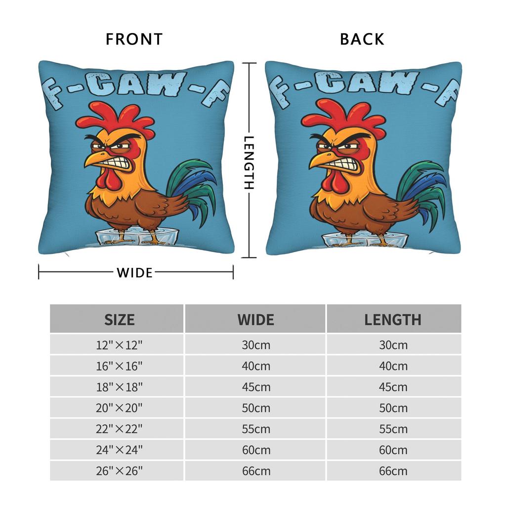 Chicken F-CAW-F  Pillow Case  Cute Funny Pillow Cover Comfy Pillowcases For Wedding Party Home Decor