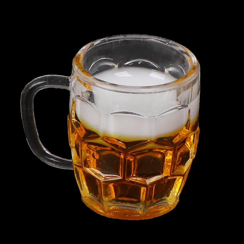 1Pc 1:12 Dollhouse Miniature Beer Cup Doll House Kitchen Drink Accessories