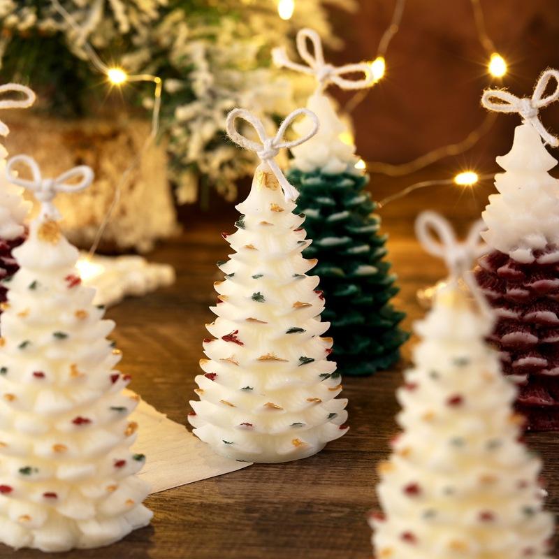 Hot-Selling Cross-Border Christmas Tree Scented Candle Soy Wax DIY Atmosphere Decoration Christmas Gift