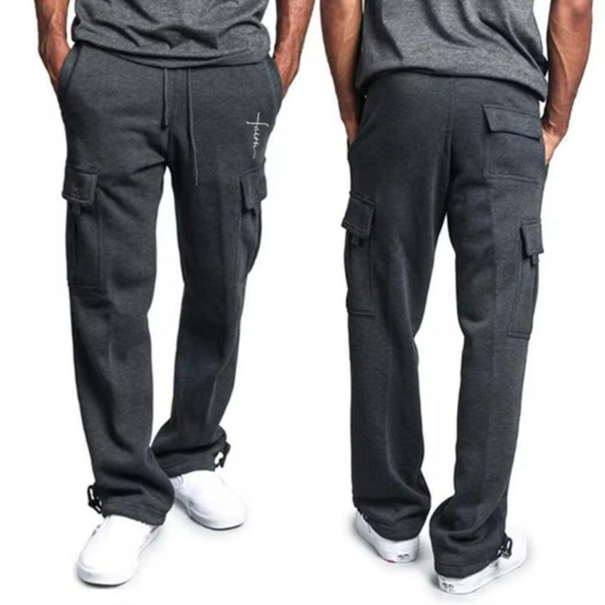 New Men's Design Niche Loose Casual Straight Sports Trousers