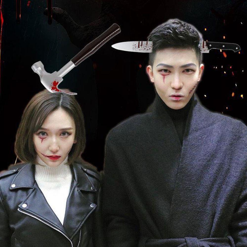 Holiday Props Hammer Plastic Simulation Headwear Women Hairband Scary Hair Hoop Halloween Headband