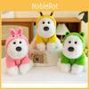 Adorable Plush Highland White Terrier Dog Toy Soft And Cuddly With Bee And Frog Outfits For Kids
