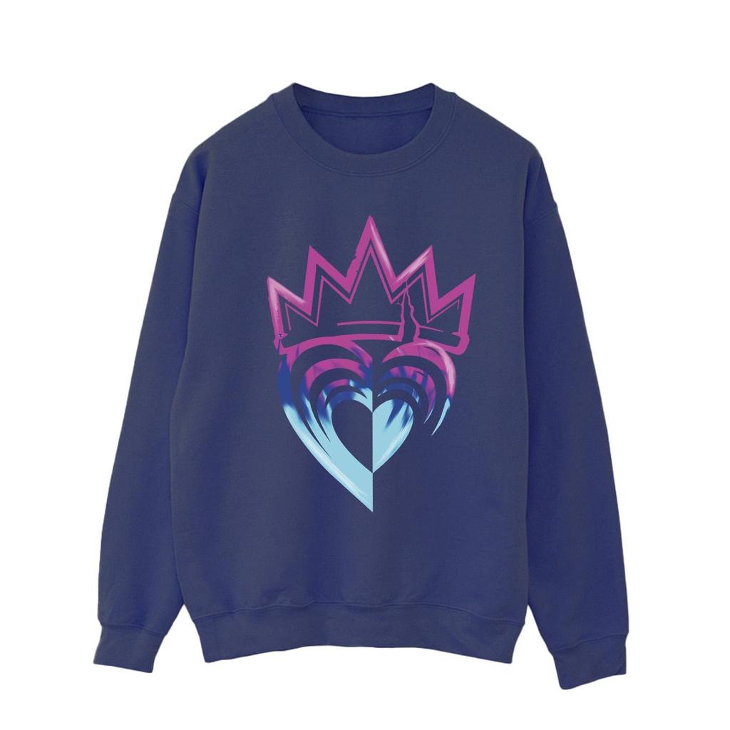 Disney Mens Descendants Pink Crown Sweatshirt