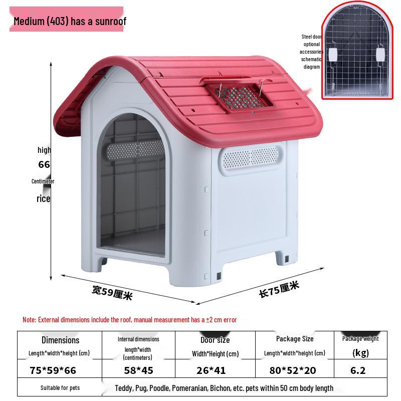 All-Season Waterproof Outdoor Dog House for Small To Large Dogs