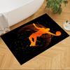 Basketball Sport Design Home Carpet Soft Plush Non-slip Bottom Bedroom Bedside Mat Bohemian Boho Style Housewarming Gift Idea