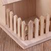 Wooden Bird House Fence Birdhouse Hanging Decoration Practical Bird Nest Wooden Box