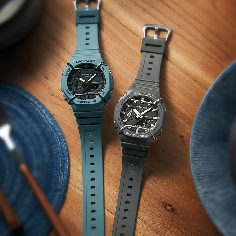 Casio Montre Homme Série à Double Affichage Cristal Liquide/Analogique 48mm Gris GA-2100PTS-8APR