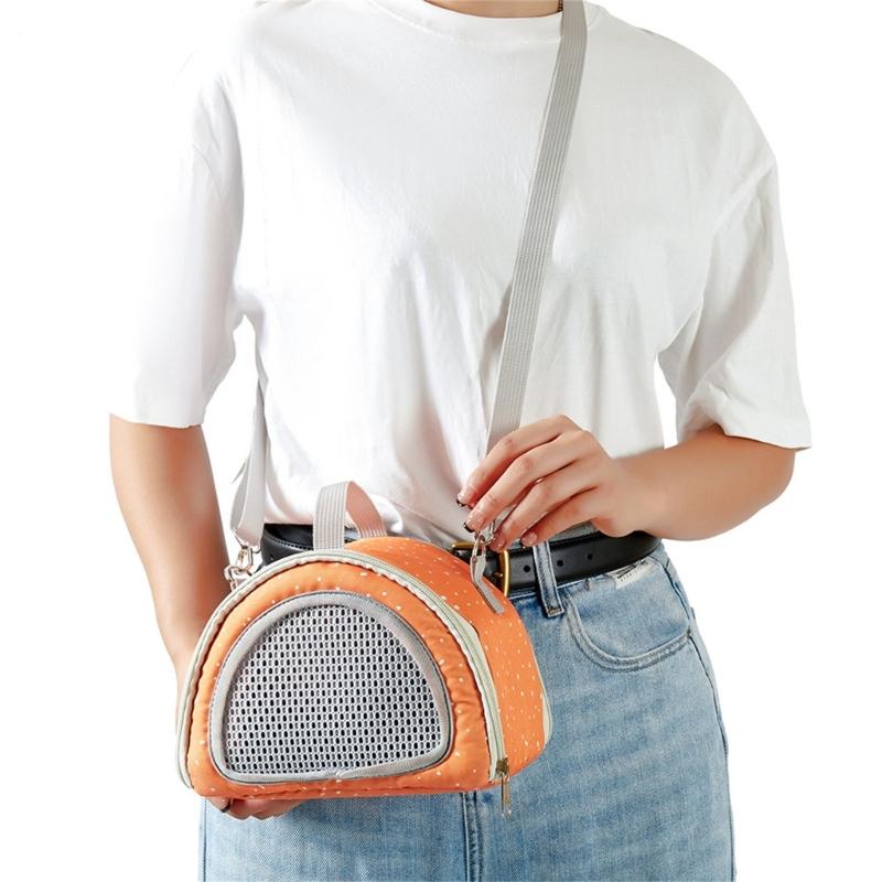 Multifunctional Hamster Carriers Bag Breathable Small Animal Travel Handbag With Safety Strap And Ventilation Holes