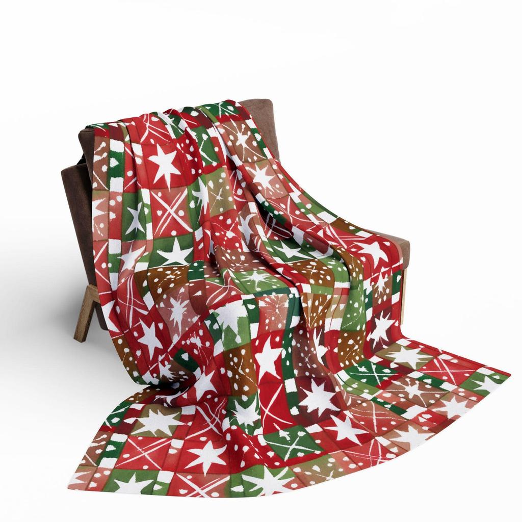 Merry Mod- Cozy Holiday Fleece Blanket | Christmassy Warmth for Home Decor, Gift for Friends, Family Snuggles