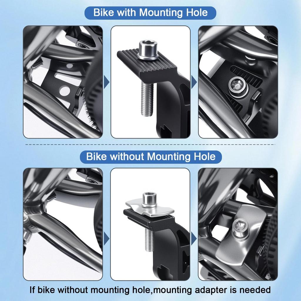 YBLNTEK Bike Kickstand, Adjustable Height Bicycle Double Legs Kick Stands For 24/26/27.5/29 Inch Adult Bikes, Center Mount Bicycle Kickstand For