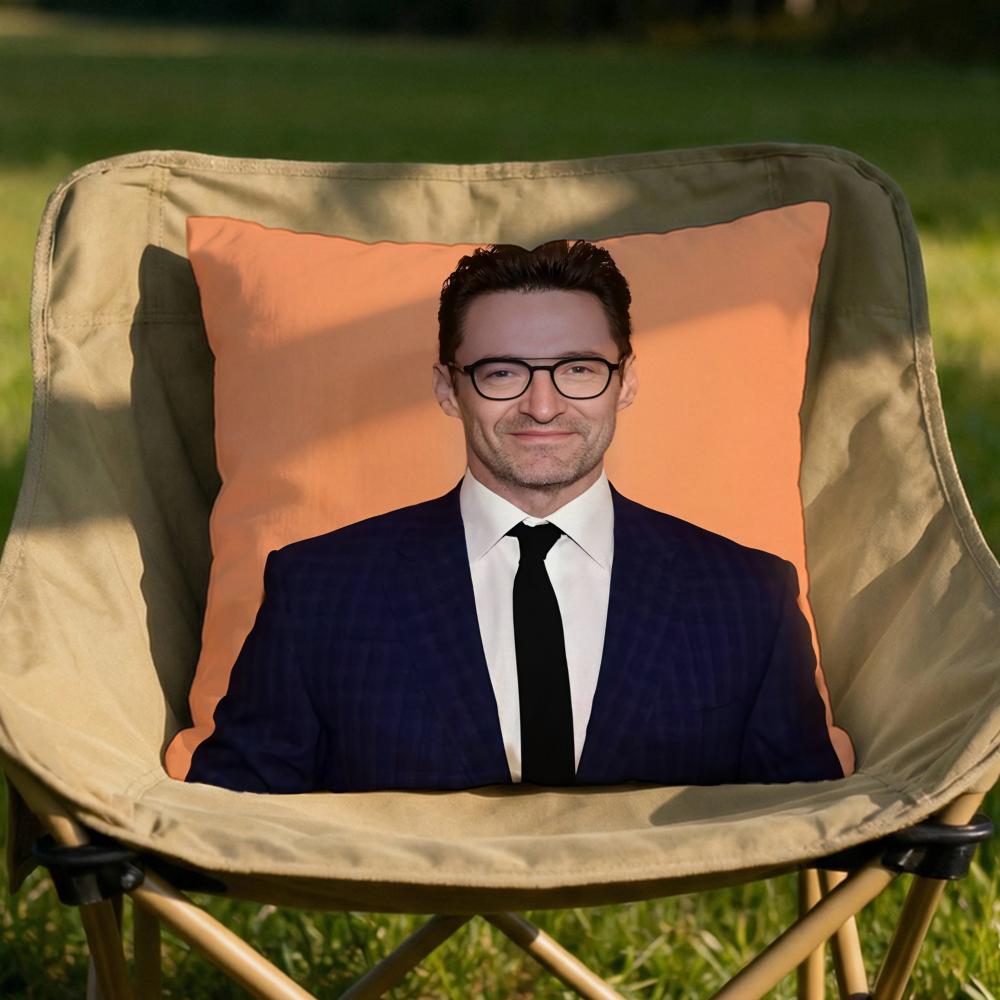 Custom HHugh Jackman Cushion Cover Soft Reversible Durable Pillow Cover MultiScene Use for Home Car Daily Comfort