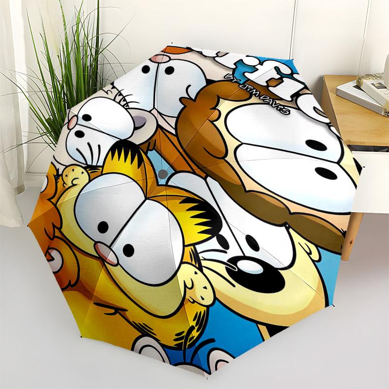 

Garfield, comic Themed Automatic Opening and Closing Umbrella, Compact Travel Umbrella, Lightweight and Portable, Suitable for Beach Commuti