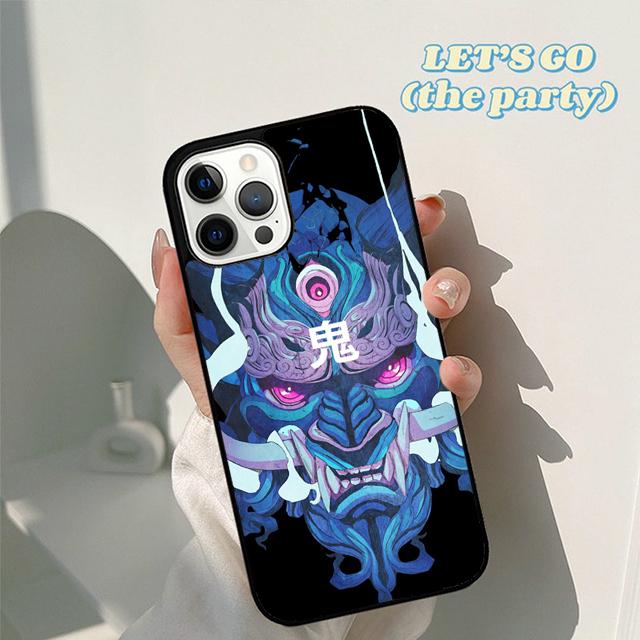 Autumu Japanese Oni Hannya Demon Mask Phone Case Cover for iPhone 17 Air 16 16e 15 12 11 13 14 Pro Max Plus Coque
