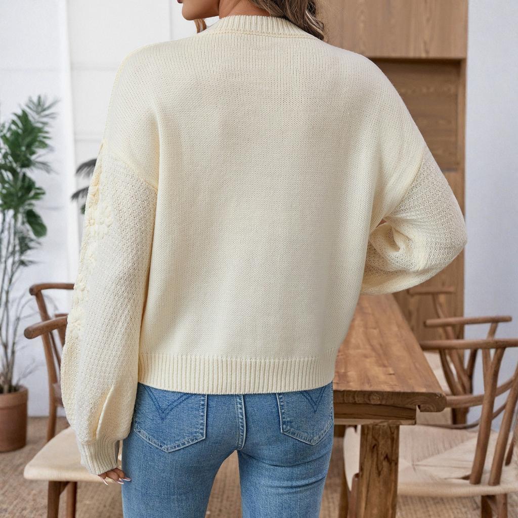 Casual Minimalist Cardigan Knit Outerwear For Women