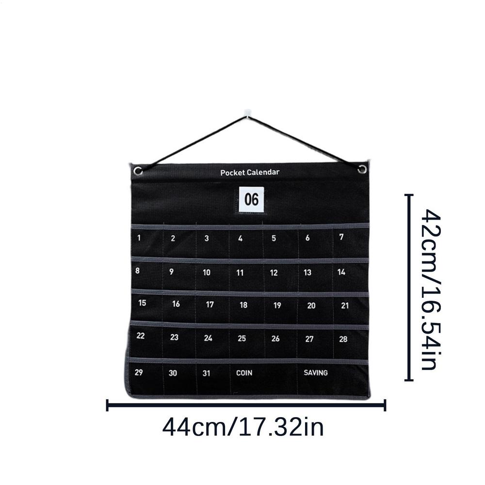 Geantă de Depozitare Calendar Organizator de Buzunare de Perete Accesoriu Plic Montat pe Birou Plic Calendar de Perete Agățat cu Buzunare