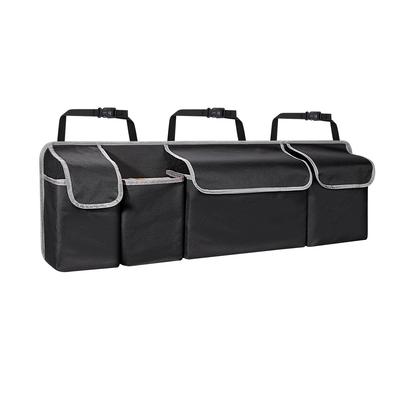 Organizator de portbagaj auto pentru SUV, organizator suspendat pentru bancheta din spate, pentru SUV, camion MPV, upgrade, genți de depozitare pentru bancheta din spate cu 4 buzunare, 39 * 14 inch
