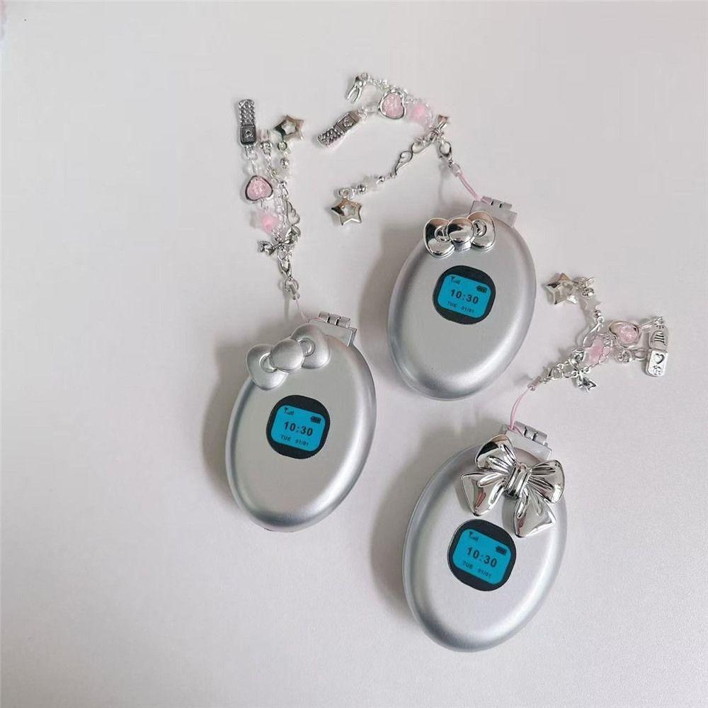 Millennium Style Air Cushion Comb Flip Phone Y2k Pendant Plastic Make-up Mirror Women Girls