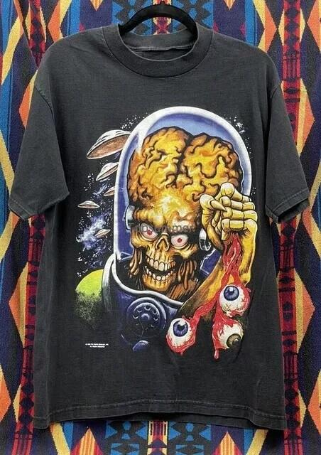Mars Attacks Movie Black Short Sleeve Cotton T-shirt Unisex Reprint S-5XL Unisex T-Shirt M