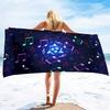 Music Notes Print Sand Free Beach Towel Absorbent Bath Towel Quick Dry Lightweight Large Towels for Swimming Bathroom Spa Pool