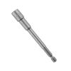 100mm Länge Vertiefen Kraft Nusstreiber Bohrer 6-19MM Schlag Stecknussadapter Für Elektrowerkzeuge 6,35MM Sechskantschaft