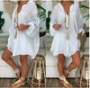 Tunic Cardigan Casual Loose Solid Color Loose Women's Long Sleeve Cotton Linen Shirt Top Plus Size
