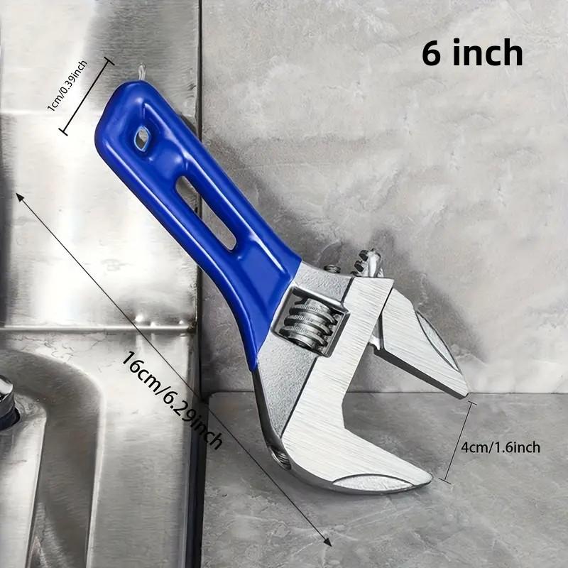 6/8 Inch Adjustable Wrench Set Wide Jaw Black Oxide Wrench With Cushion Grip Universal Bathroom Pipe Mini Spanner Hand Tools