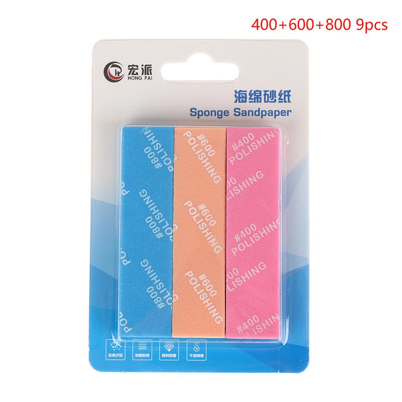 9 Stück MS-E400-2000 Halbflexible Schleifstäbchen Für Modellbauwerkzeuge Kunststoff-Modellpoliturstäbchen Hobby DIY Handwerk