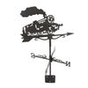 Vintage Design Black Metal Weather Vane, Wind Direction Indicator for Home Garden Decor