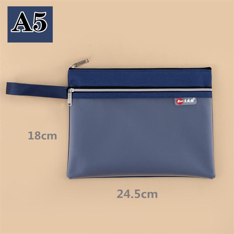 Waterproof Double-Layer Document Bag with Zipper for Certificates and Examination Materials