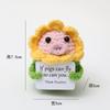 Mini Animal Crochet Potted Cute Handwoven Cartoon Flowers Creative Hand-knitted Car Home Desktop Shelf Decor Items Gift