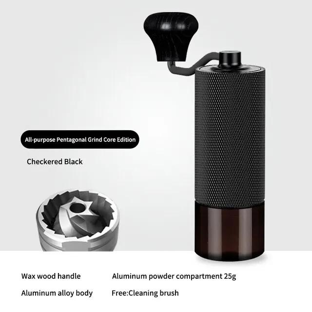 

Manual Coffee Grinder CNC Stainless Steel Professional Double Bearing Adjustable Hand Burr Coffee Bean Grinding