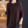 Navava Loose Fit Round Neck Pearl Point Long Sleeve Knit Nk3467