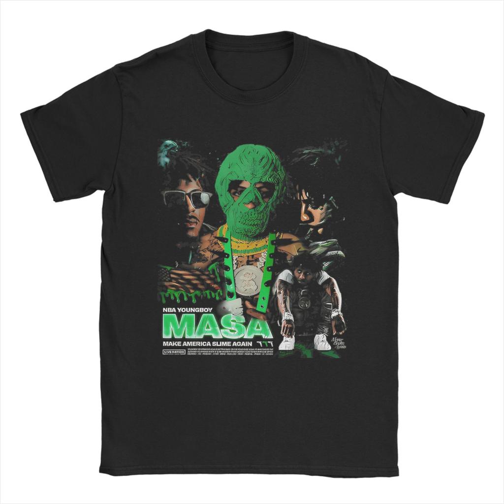Rapper Young Boy Never Broke Again MASA Tour 2025 New Arrival T Shirt for Men Women Pure Cotton Tee Shirt Clothing