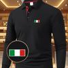 Men's Long Sleeve Casual Summer Printed T-Shirt - Stylish and Versatile Top, Geometric Design, Lightweight Polo Golf Shirt