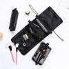 Abnehmbare Nylon-Make-up-Tasche, großes Fassungsvermögen, 4-in-1, tragbar, faltbar, Reise-Kulturbeutel, Make-up-Pinsel, Lippenstift, Aufbewahrungsorganisator, Kosmetiktasche