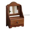 Ins-style French Medieval Wooden Makeup Mirror, Tabletop Decoration, Standable, Suitable for Girls' Bedroom Dressing Mirror