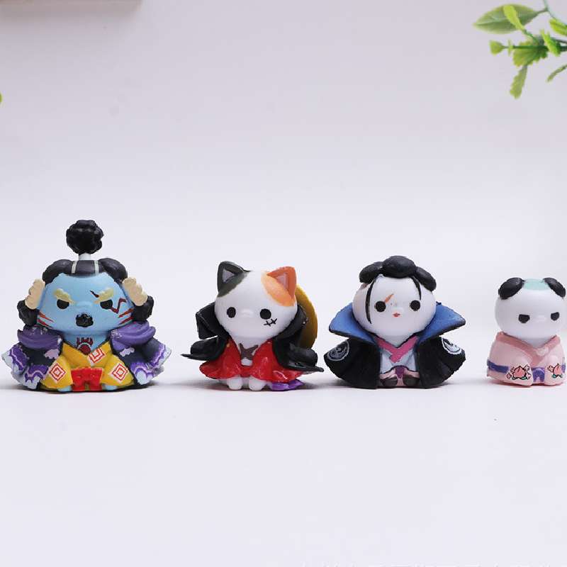 Mini Piece One Cat Cartoon Doll Decoration Car Decoration Plastic Model Figure