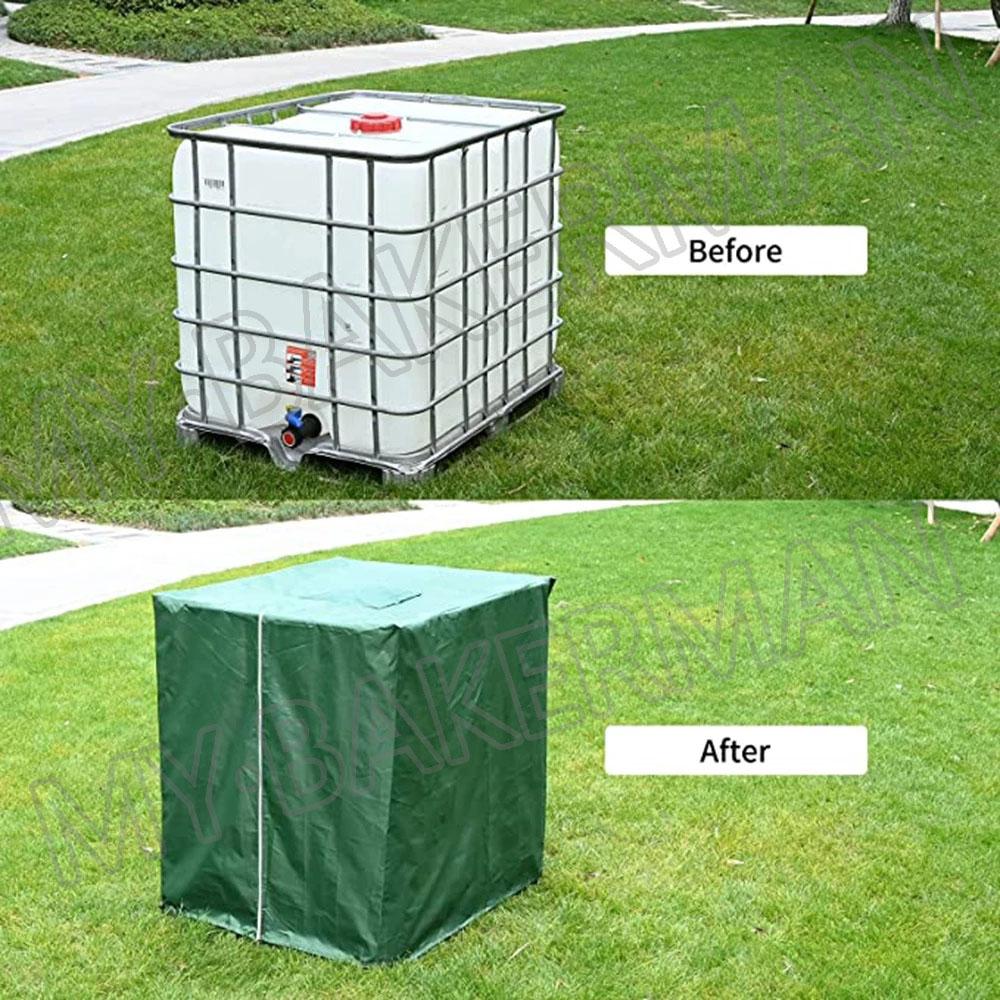 IBC Handbag Cover ZIP Outdoor 1000 Liter Water Tank Cover Sun Protection UV Resistant Garden Shade