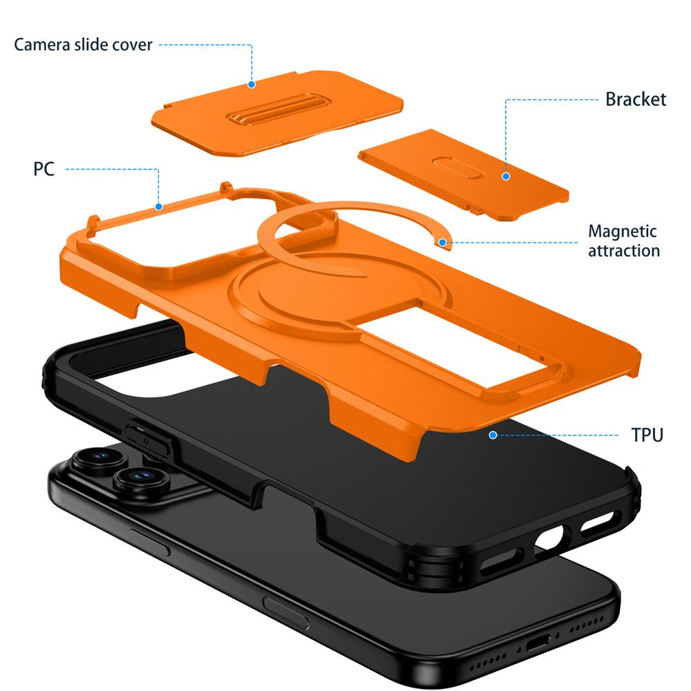Shockproof Foldable Magnetic Stand Phone Case For iPhone 17 16 15 14 13 12 11 Pro Max Air 16E Full Body Lens Protection Cover
