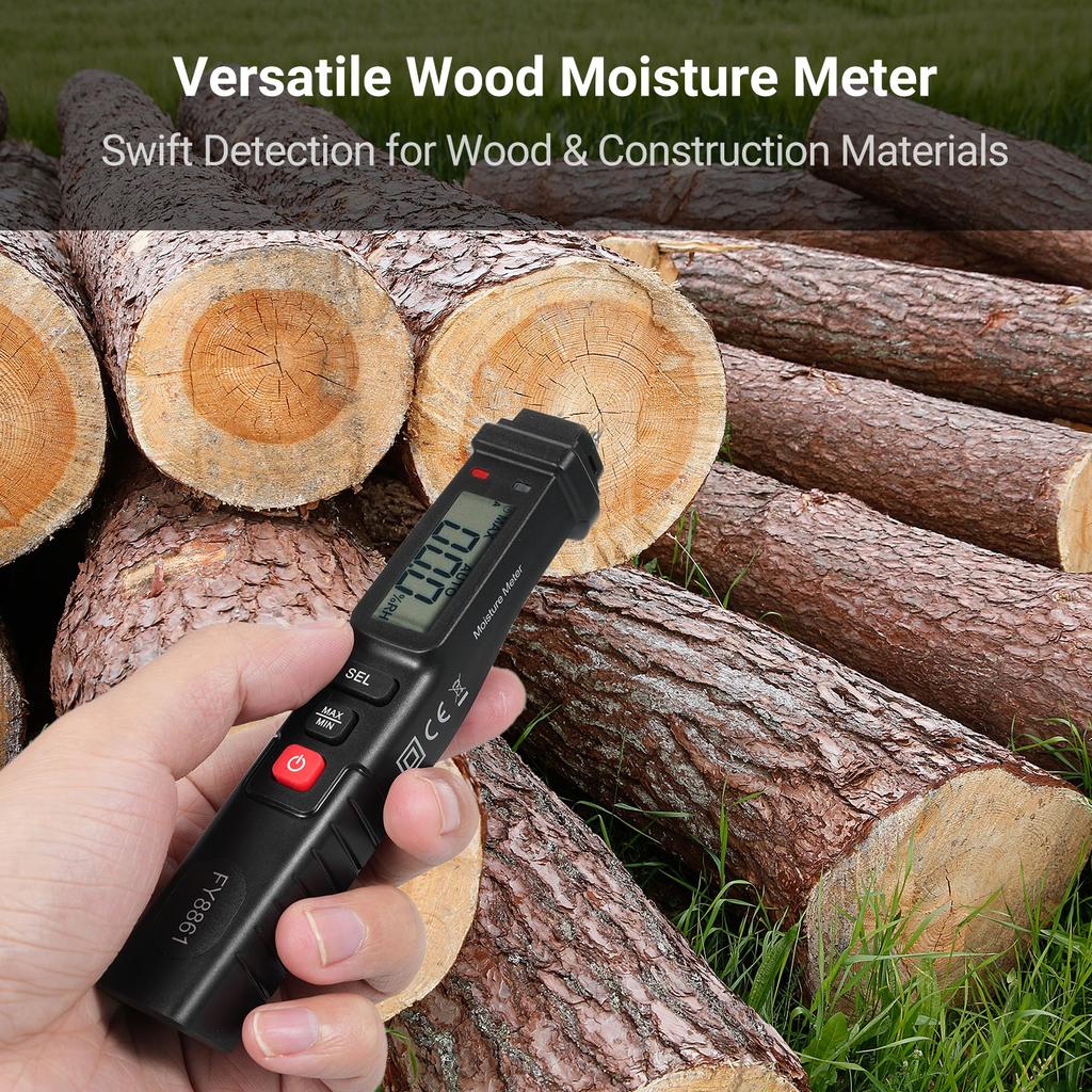 FY8861 Wood Moisture Meter Wood Moisture Detector Digital Wood Moisture Meter Professional 2 Pins