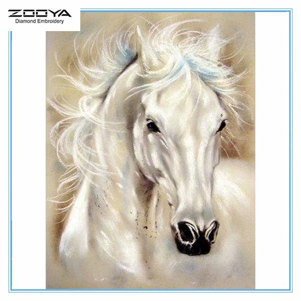 

ZOOYA DIY 3D Алмазная вышивка Крестиком Главная Декор Лошадь