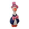 Goose Costume for 7 Inch Mini Desk Goose Doll Patriotic 4th of July Outfit with Hat And Dress Independence Day Festival Decoration