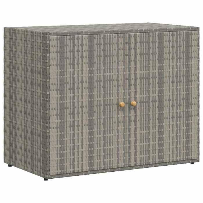 VidaXL Garden Storage Cabinet Grey 100x55.5x80 Cm Woven Resin 319869