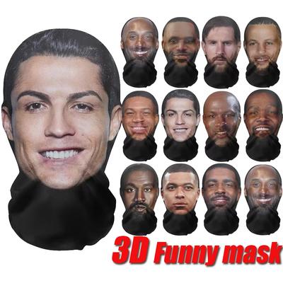 Neue 3D-gedruckte lustige Maske Elastisches Netz Verkleidung Vollgesichtsmaske Für Männer Frauen Cosplay Kopfbedeckung Hip Hop Mode Kapuzenmütze Kopfbedeckung