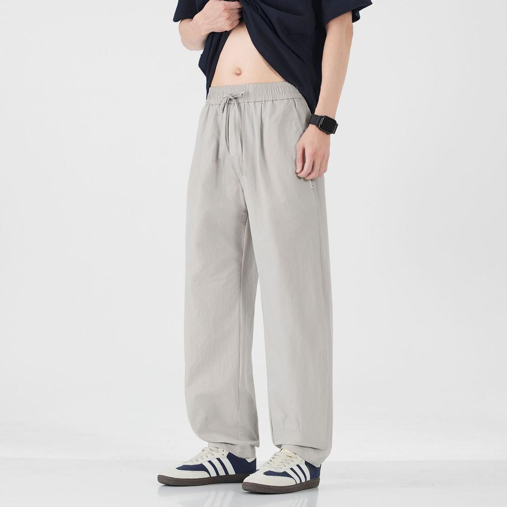 American retro trendy brand outdoor sports and leisure nine-point pants for men's spring and summer new loose wide-leg straight pants for men