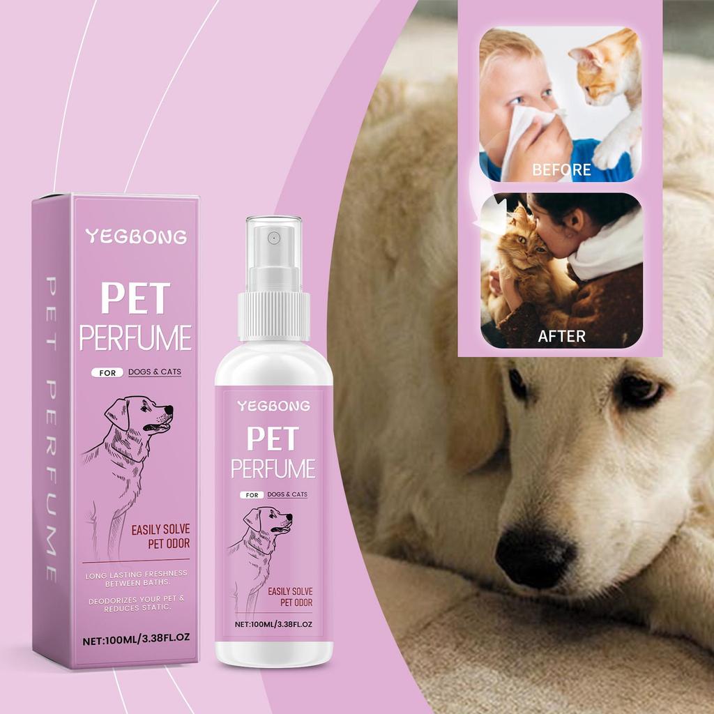 Yegbong Pet Deodorizing and Freshening Spray for Cats and Dogs Clean Odor Air Freshening Treatment Spray